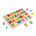 Colorful wooden alphabet puzzle for children