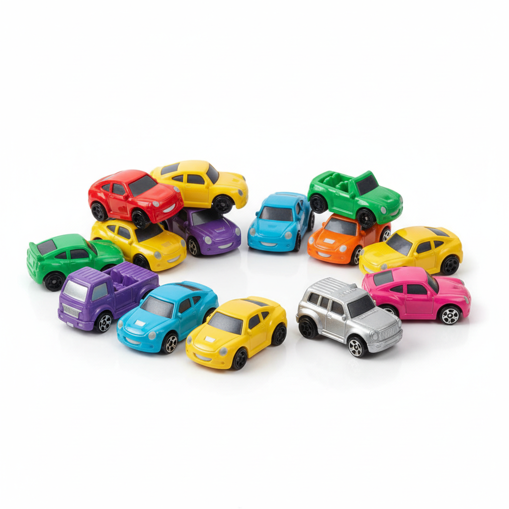 Colorful toy car set for children