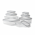 Set of glass food storage containers