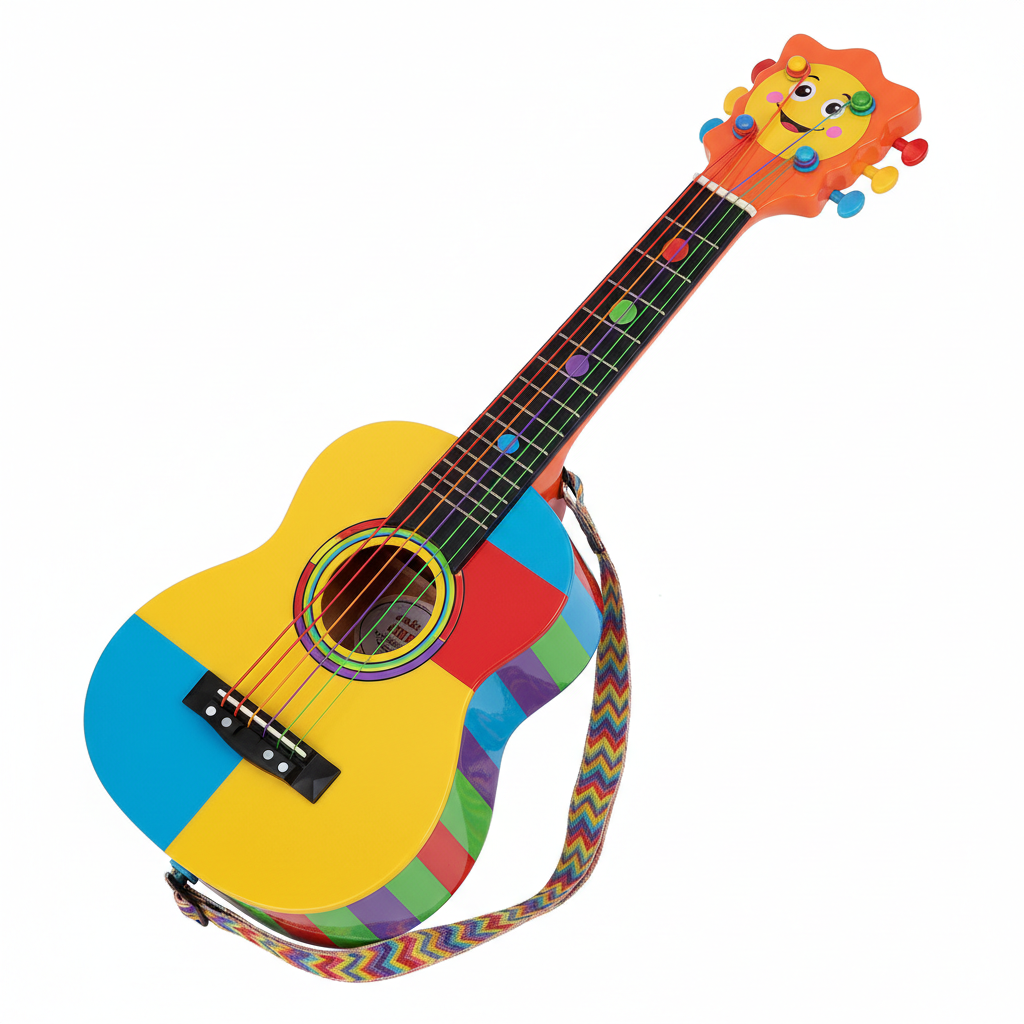 Colorful children's toy guitar