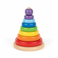 Colorful wooden stacking rings toy